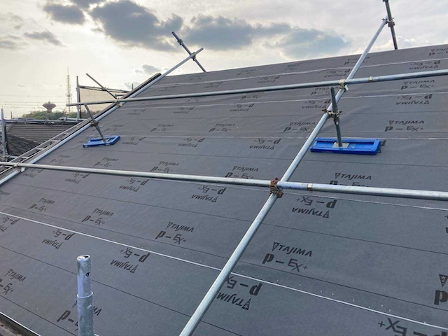 設置後の防水シート